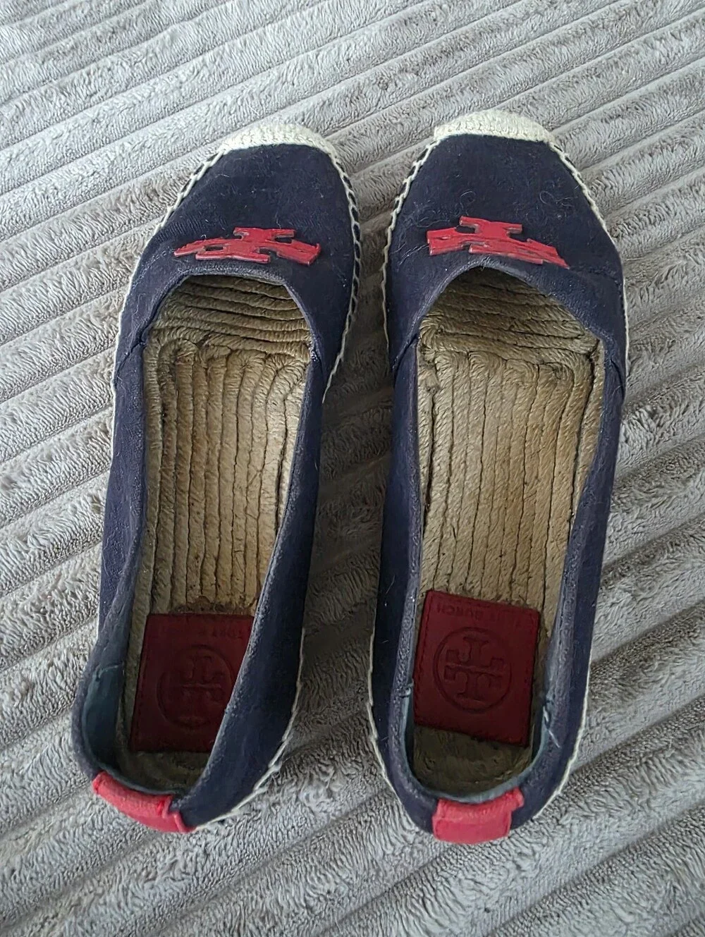 Tory Burch Weston Navy Espadrille Flats 8